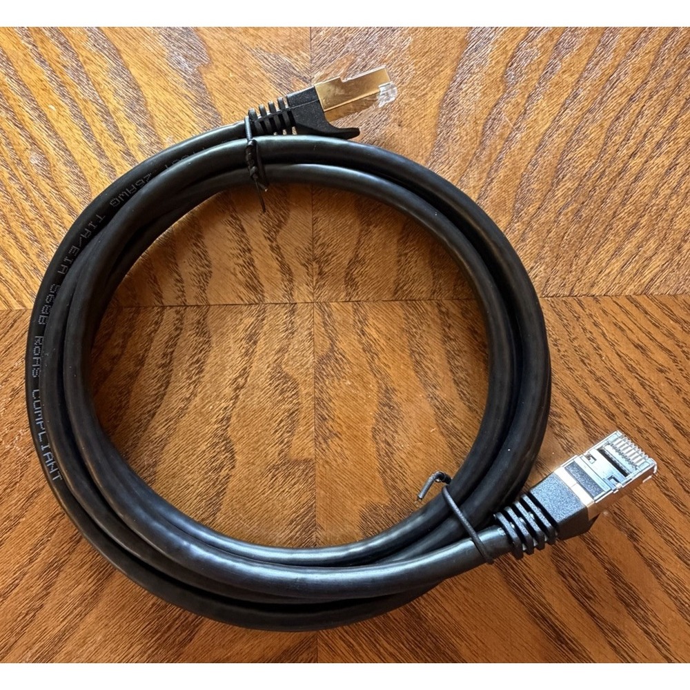 CAT7 6FT Ethernet Network Cable Cord Black New